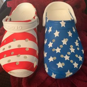 American flag crocs